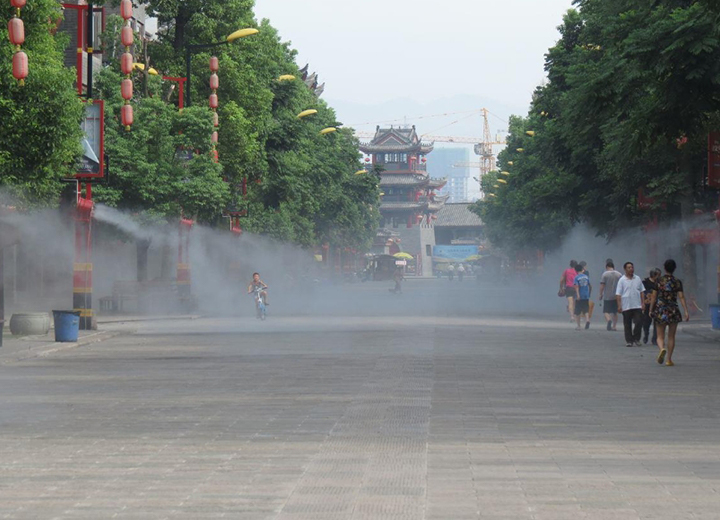 水云間景觀 水霧噴淋降溫設備應用